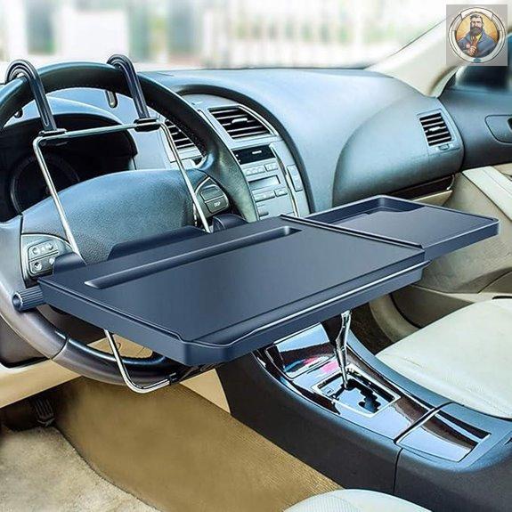 XERGUR 2-in-1 Car Wheel & Headrest Tray