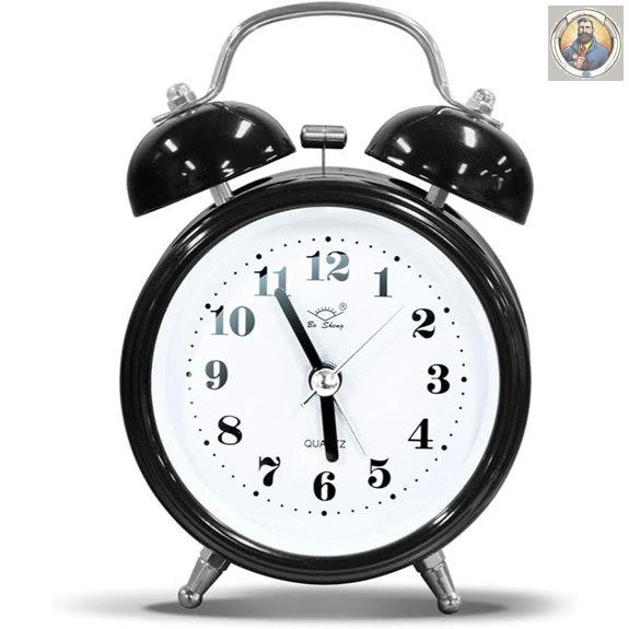 Heavy-Duty Twin Bell Alarm Clock with Loud Ring