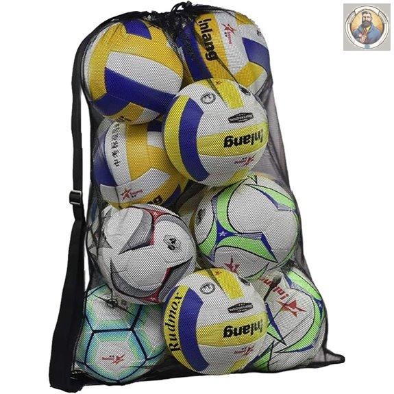 Heavy Duty Mesh Ball Bag with Adjustable Shoulder Strap