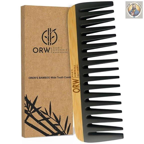 Bamboo Wide Tooth Comb for Curly Hair