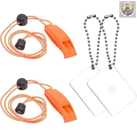 Eco-Fused Survival Whistle & Signal Mirror Kit