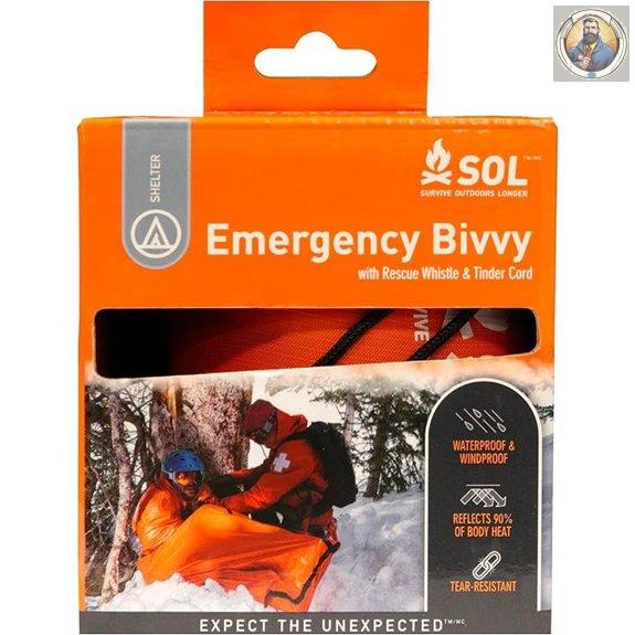 Survive Outdoors Longer 90% Emergency Bivvy with Whistle