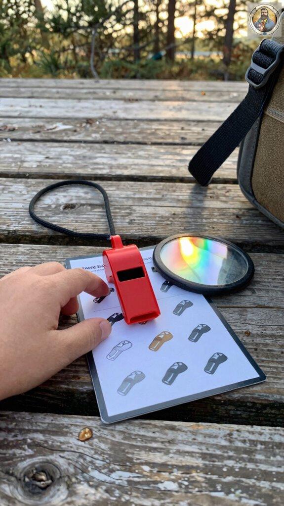 emergency whistle and signaling tools