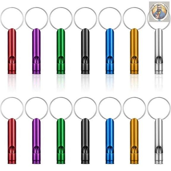 TIESOME 35 Pcs Emergency Survival Whistle Keychains