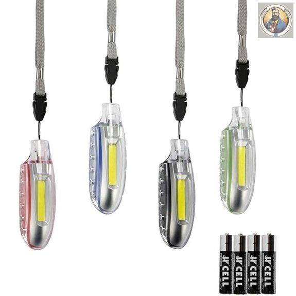 Emergency LED Whistle Light 4-Pack for Outdoors