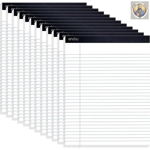 Enday Legal Pads 8.5x11 (12 Pack) Ruled Notepads