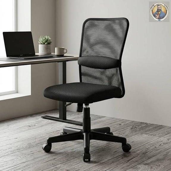 Ergonomic Mesh Office Desk Chair Low-Back Swivel