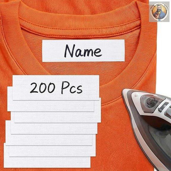 200 PCS Writable Fabric Name Labels with Markers