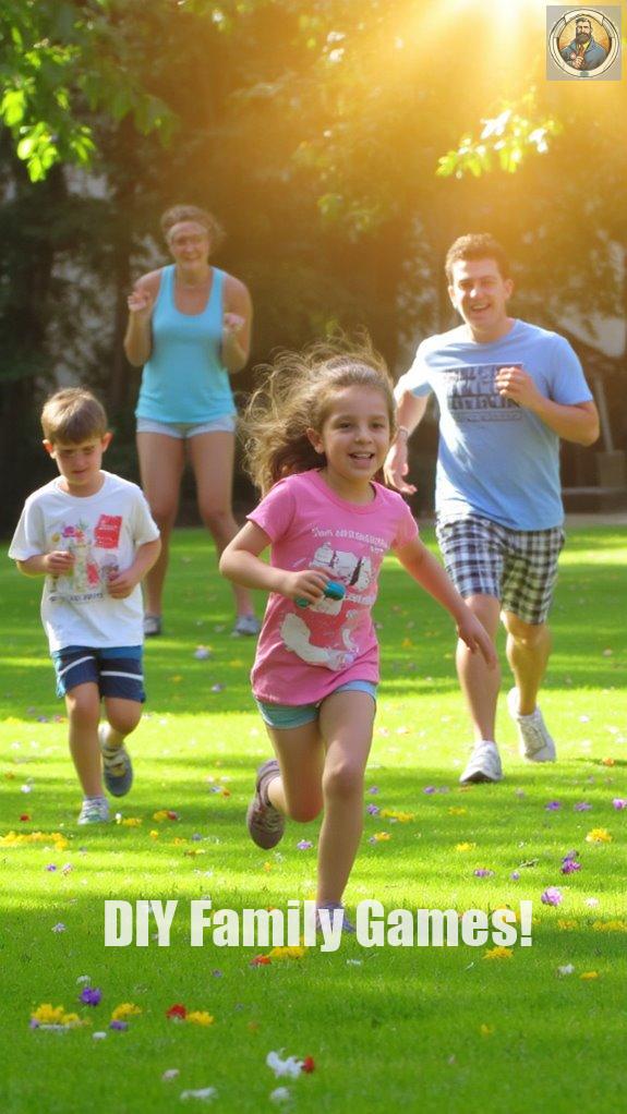 family relay race fun