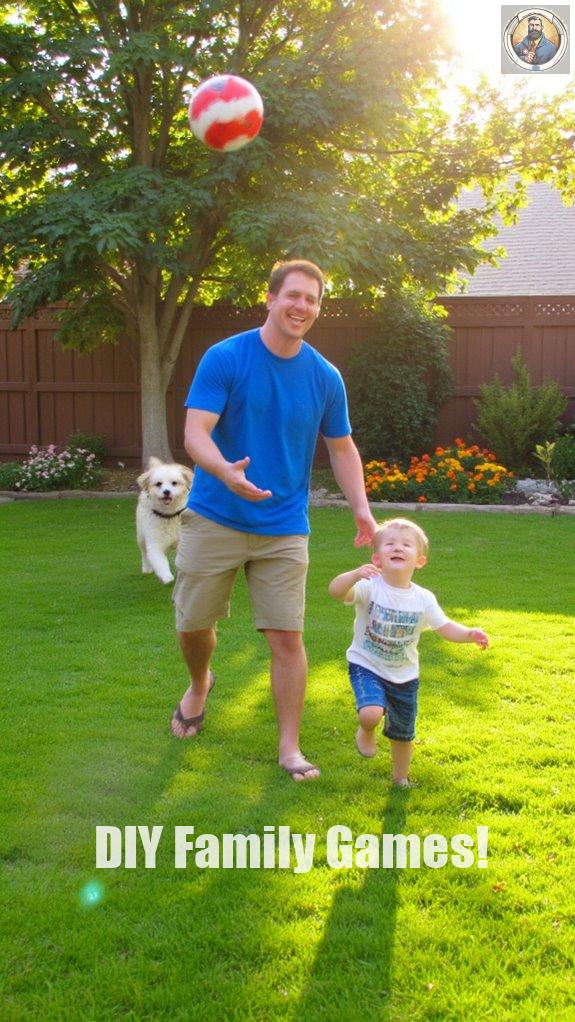 father son backyard pass challenge