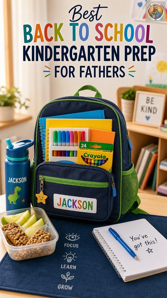 fathers preparing kindergarten students