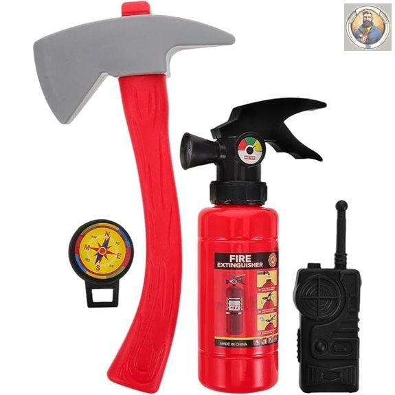 Firefighter Costume Props and Water Spray Toy Set