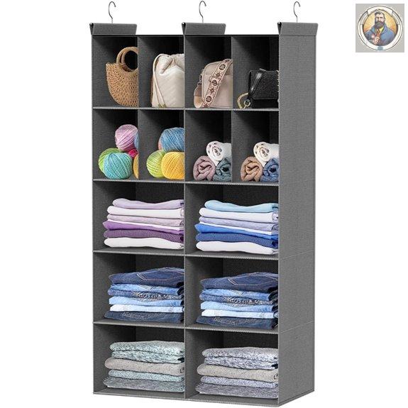 Ofiray 5-Tier Hanging Closet Organizer with 14 Compartments