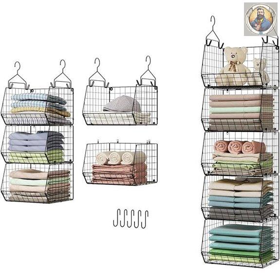 X-cosrack 5-Tier Closet Organizer with Hooks
