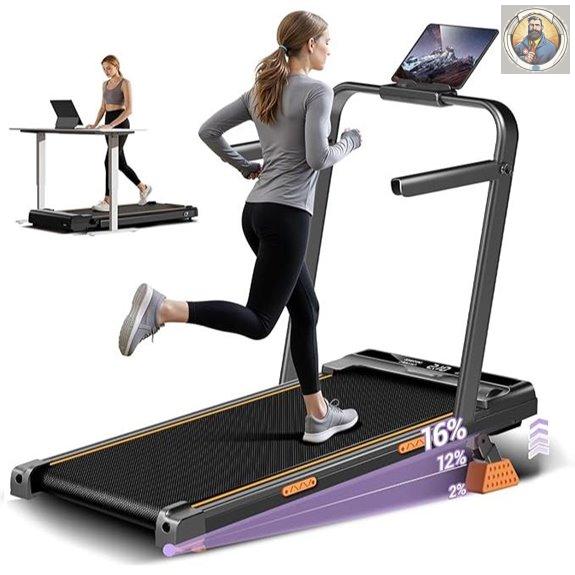 Foldable Incline Treadmill with Handles & 2.5 HP Motor