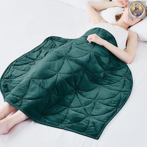 Weighted Lap Blanket 7 lbs for Adults Forest Green