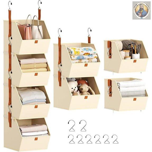 Homsorout 4-Tier Hanging Closet Organizer