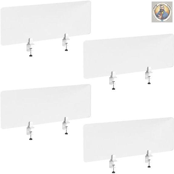 Frosted Acrylic Desk Dividers Pack of 4
