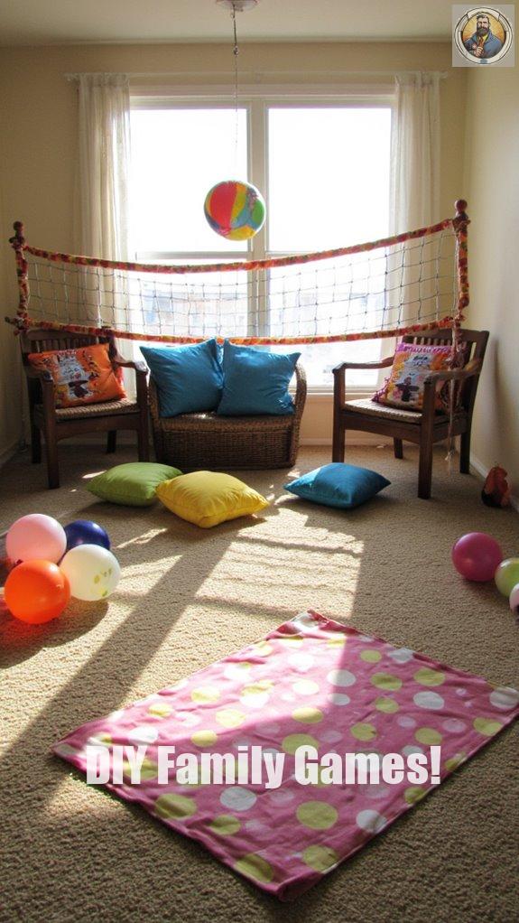 fun indoor balloon volleyball