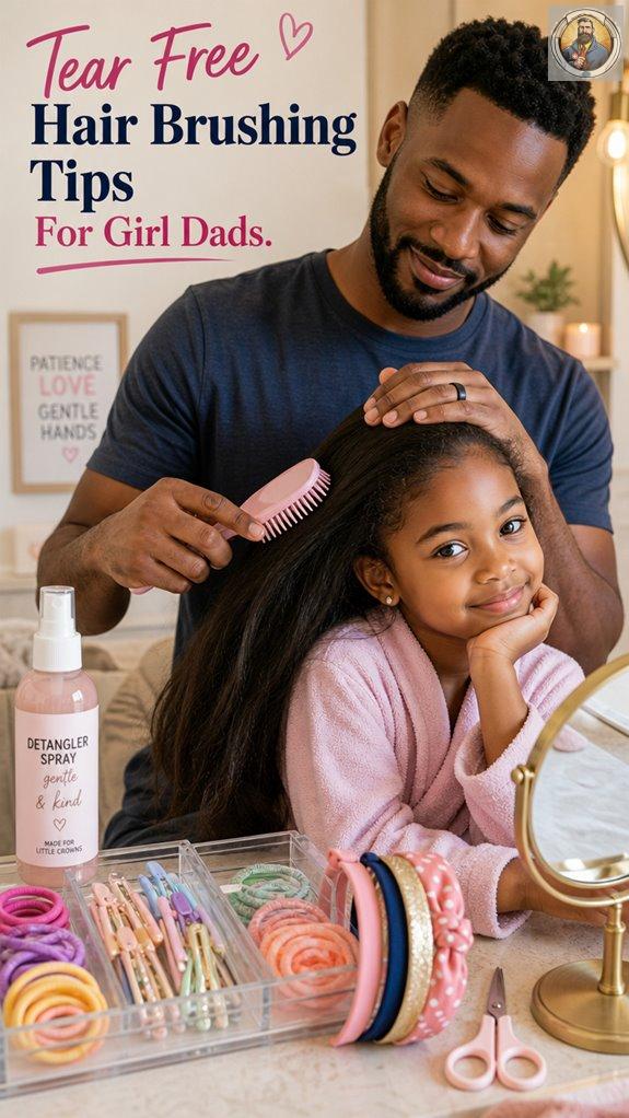 gentle brushing for tears