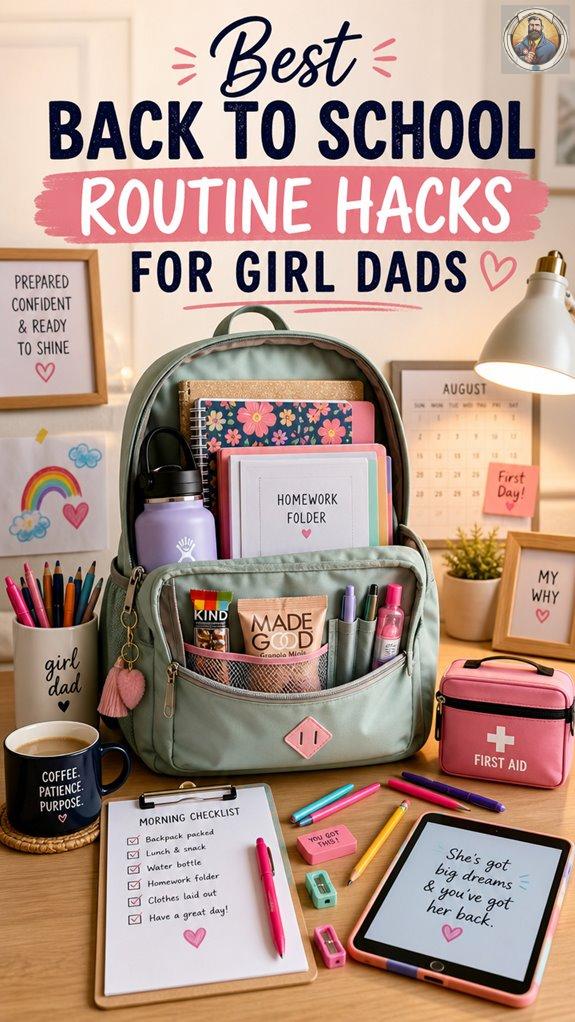 girl dad back to school hacks
