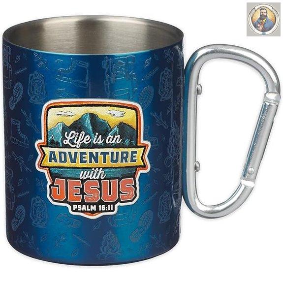 Glow in the Dark Christian Camp Mug with Carabiner