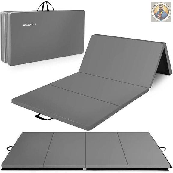 BalanceFrom 4-Panel Folding Gymnastics Mat with Handles