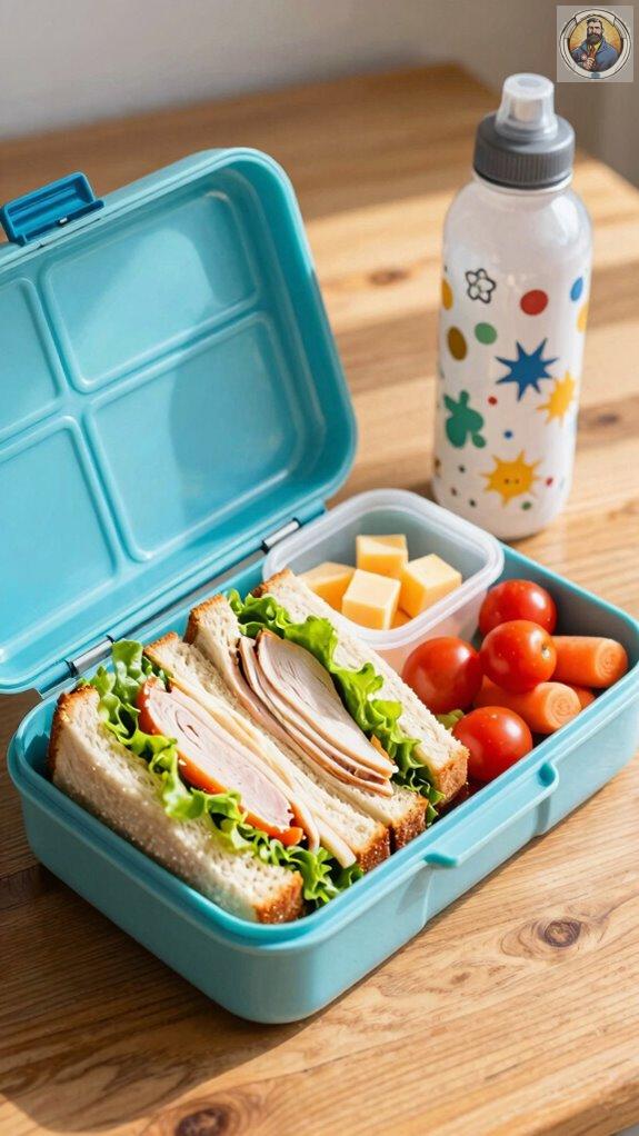 healthy school lunch preparation