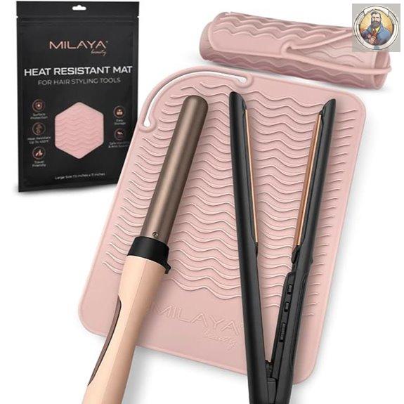 Milaya Heat-Resistant Hair Tool Mat & Holder