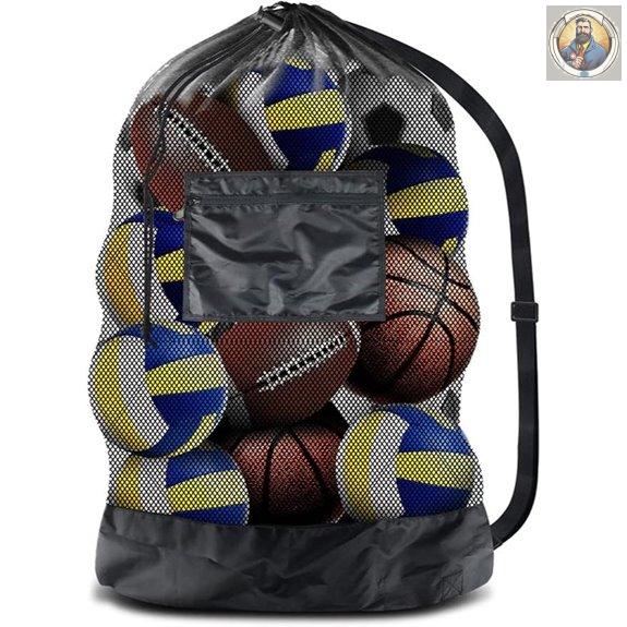 Brotou Heavy Duty Sports Ball Bag with Shoulder Strap