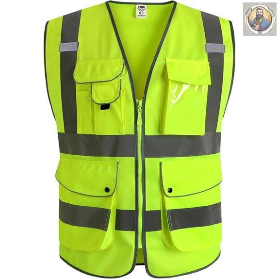 JKSafety High Visibility Safety Vest with Reflective Strips