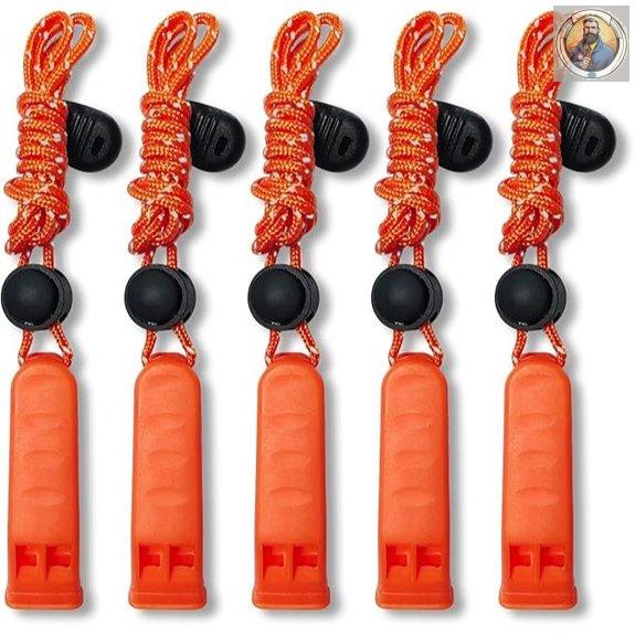 Amzonly 120dB Emergency Survival Whistle (5 Pack)