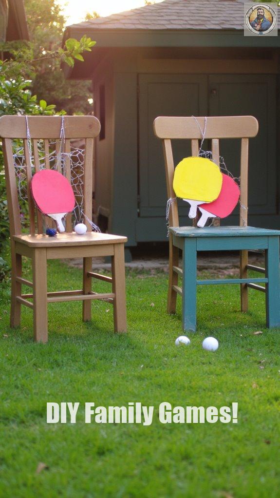 homemade backyard ping pong fun