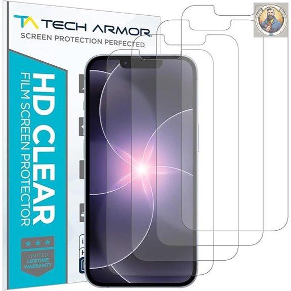 Tech Armor 4-Pack Screen Protector for iPhone 13-17