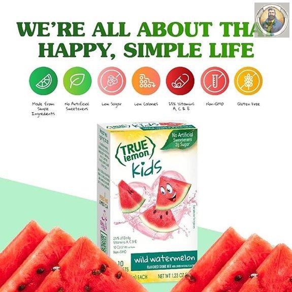 TRUE LEMON KIDS Wild Watermelon Drink Mix (10 Packets)