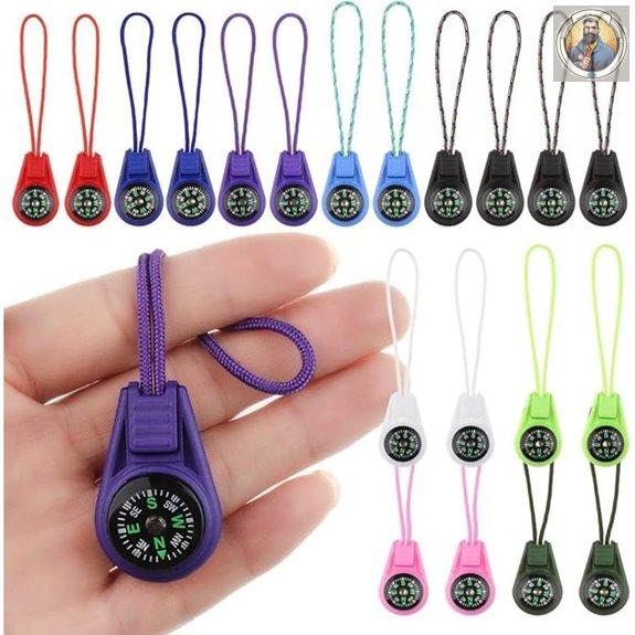 Mini Kids Compass Keychain and Survival Kit