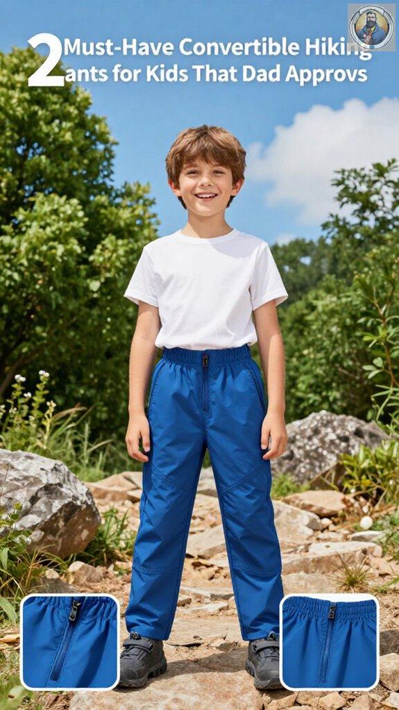kids convertible hiking pants