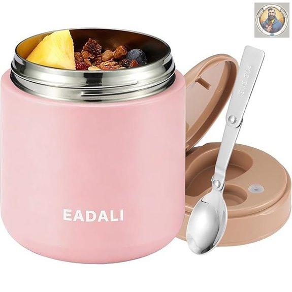 Eadali Kids Food Jar with Leakproof Design