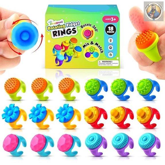 Fidget Rings Sensory Gift Set for Kids
