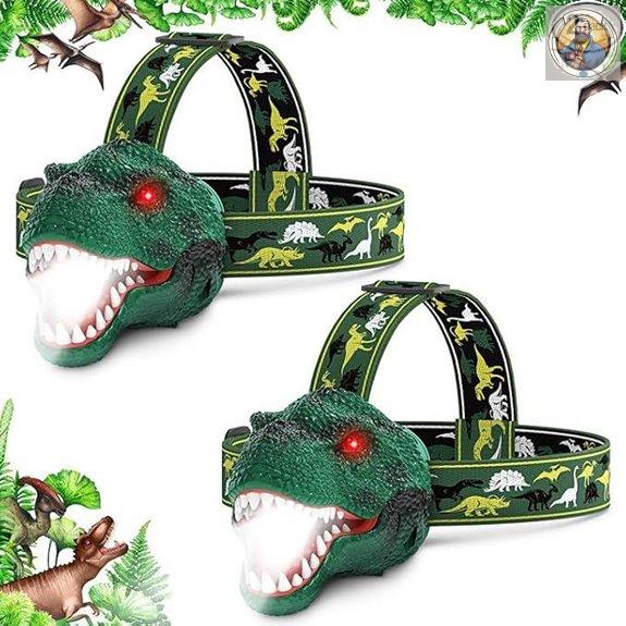 Dysaim Kids T-Rex Headlamp (2 Pack)