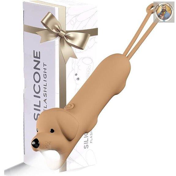 Rechargeable Kids' Flashlight with Keychain and Dimmable Light