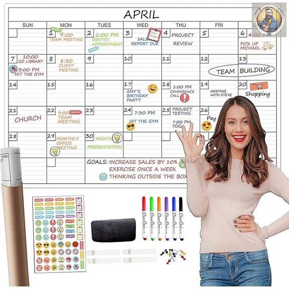 Large Dry Erase Wall Calendar (24x36)
