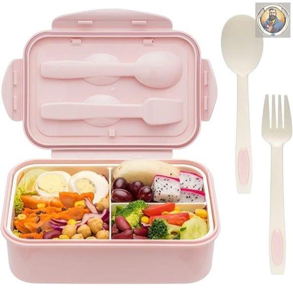 LOVINA Bento Lunch Box with Spoon & Fork 1100ML