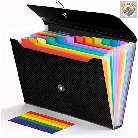 Expandable 13-Pocket Accordion File Organizer