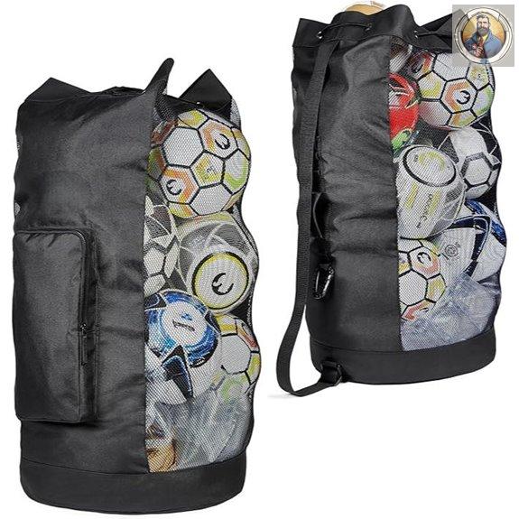 Fitdom XL Soccer Mesh Equipment Ball Bag