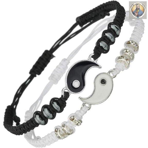 Matching Yin Yang Friendship Bracelets for Best Friends