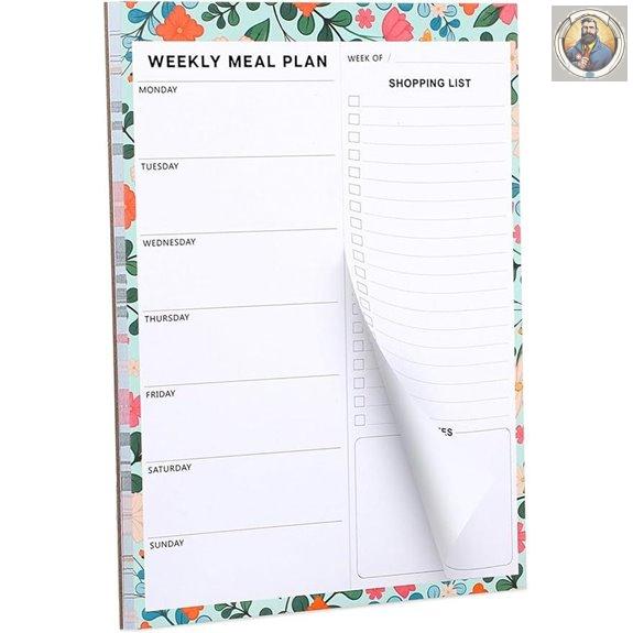 Magnetic Weekly Meal Planner & Grocery List (60 Sheets)
