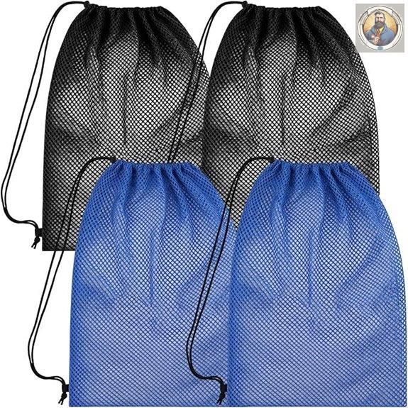 4Pcs Mesh Gear Bag Set for Snorkeling and Sports
