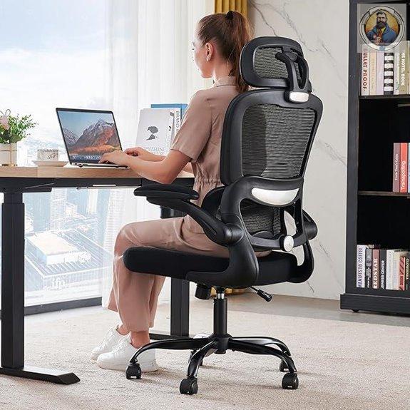 Ergonomic Office Chair with Wheels Mesh 330 LBS