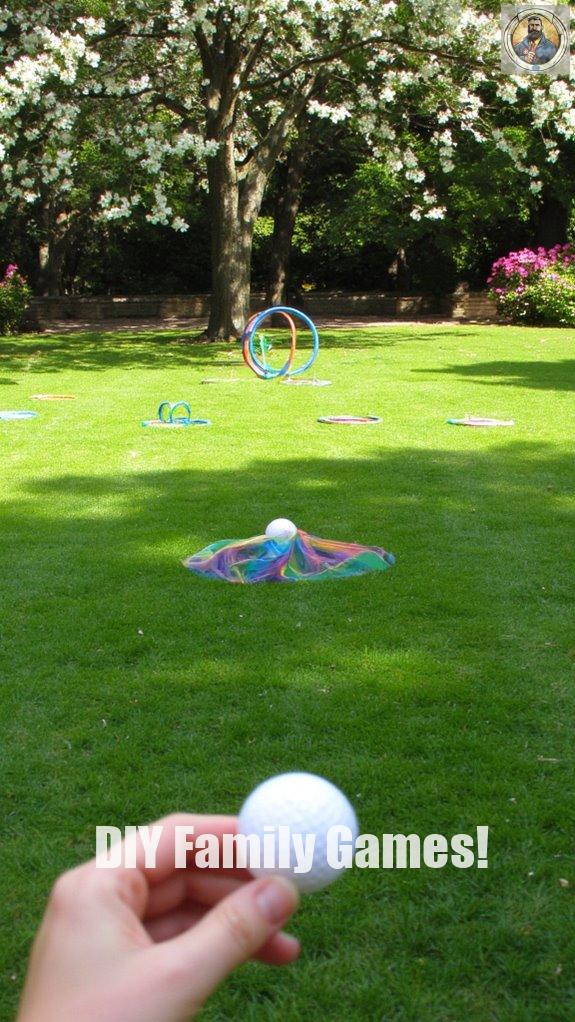 mini golf chipping challenge setup